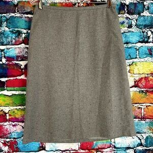 Gap Wool Blend Fully Lined Rhinestone Skirt Size 6